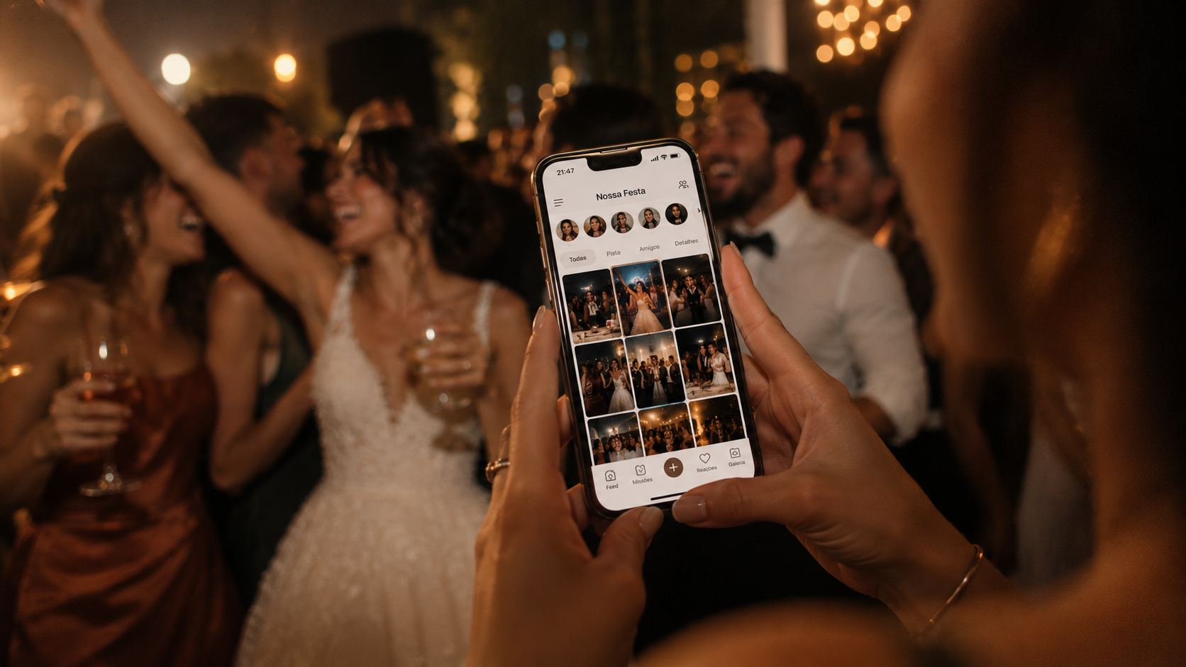 Foto de festa: buquê