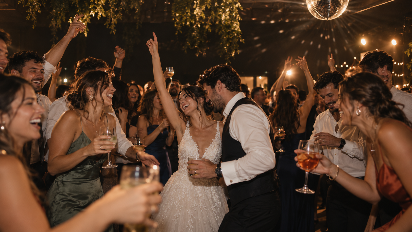 Convidados na pista de dança